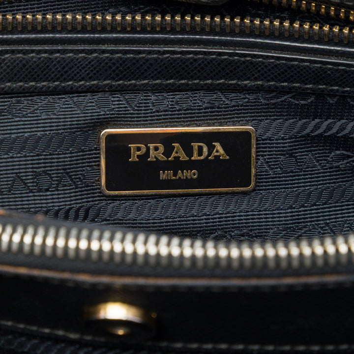 Prada Cabas Lux Gardeners Saffiano Petit Noir – vue 5 – GABY PARIS