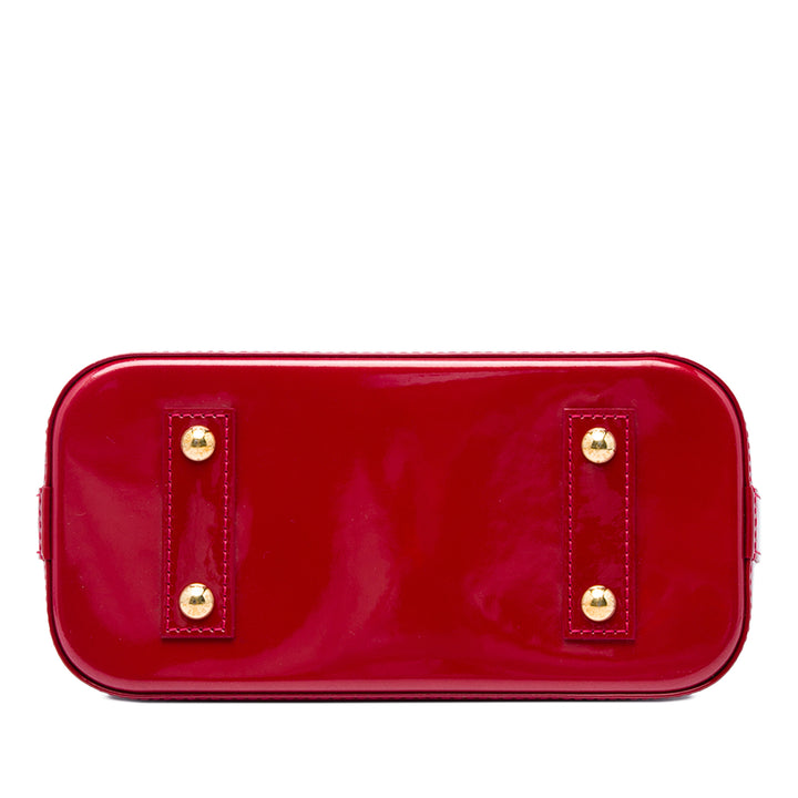 Louis Vuitton Sac à main Rayures Alma Monogram BB Cuir verni Rouge – vue 3 – GABY PARIS