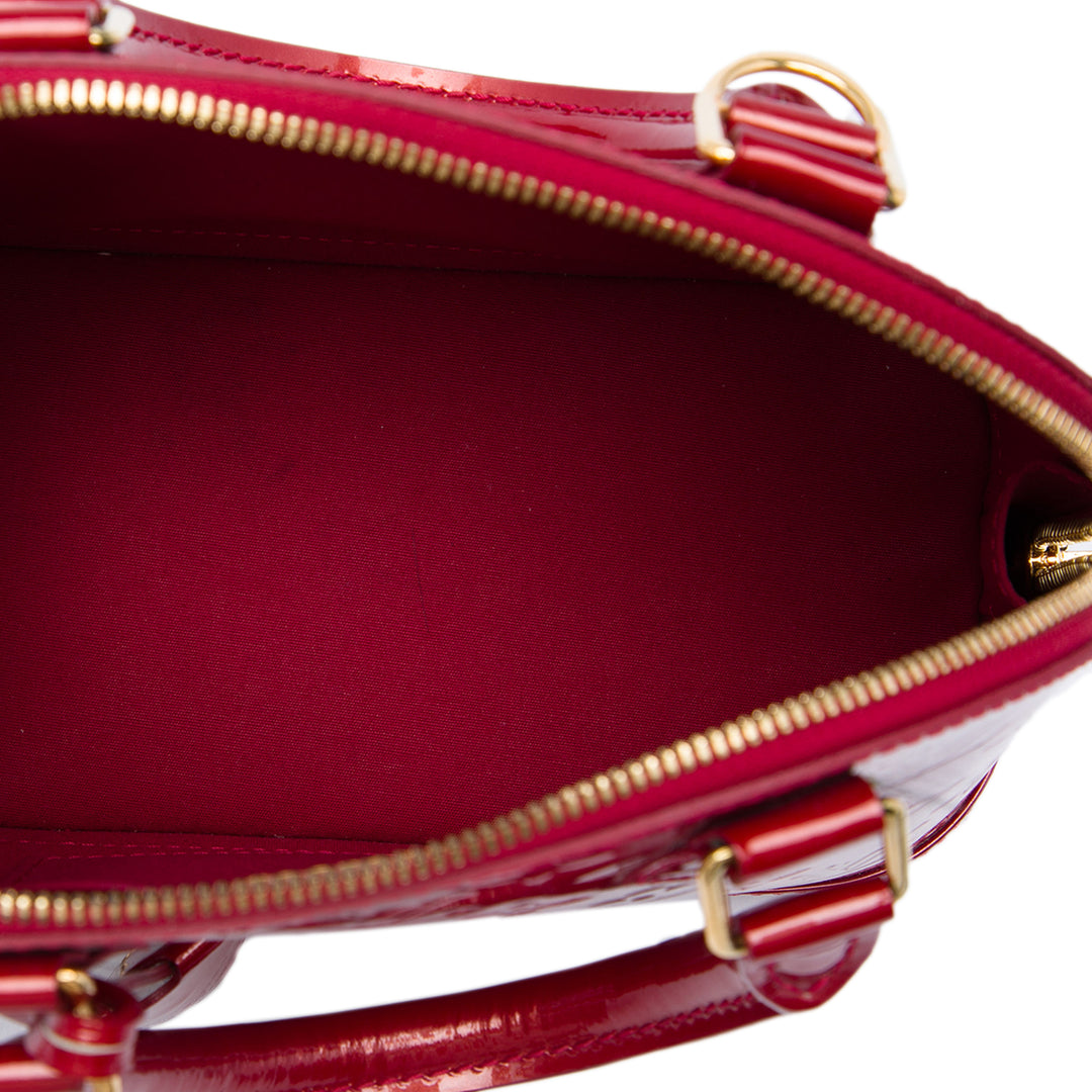 Louis Vuitton Sac à main Rayures Alma Monogram BB Cuir verni Rouge – vue 4 – GABY PARIS