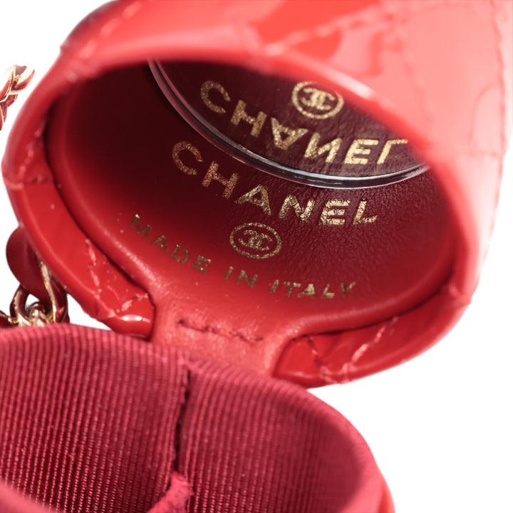 Chanel CC Matelassé Cuir verni Lipstick Étui