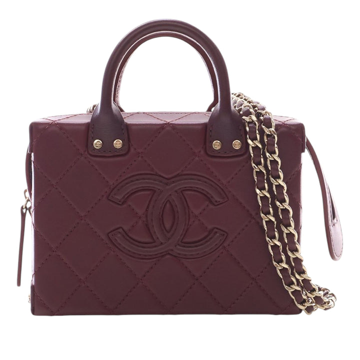 Chanel CC Matelassé Vanity Petit Cuir de veau