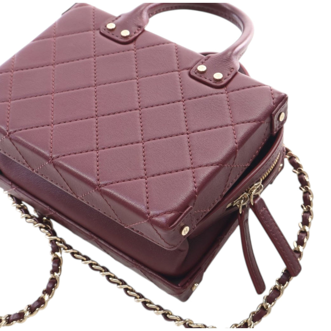 Chanel CC Matelassé Vanity Petit Cuir de veau
