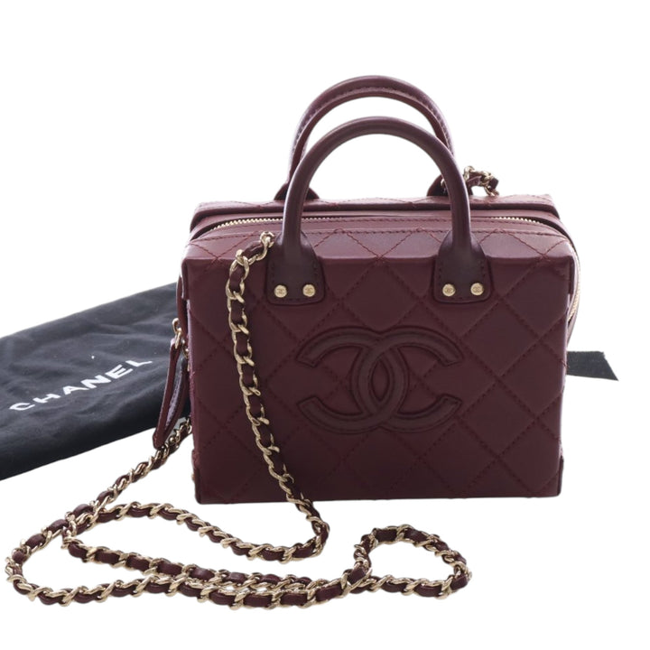 Chanel CC Matelassé Vanity Petit Cuir de veau