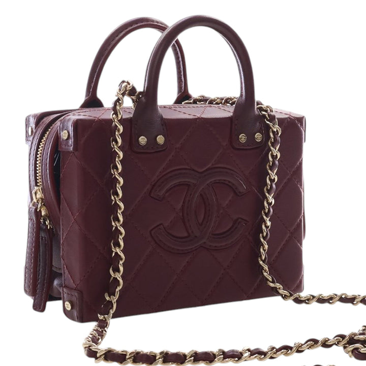 Chanel CC Matelassé Vanity Petit Cuir de veau