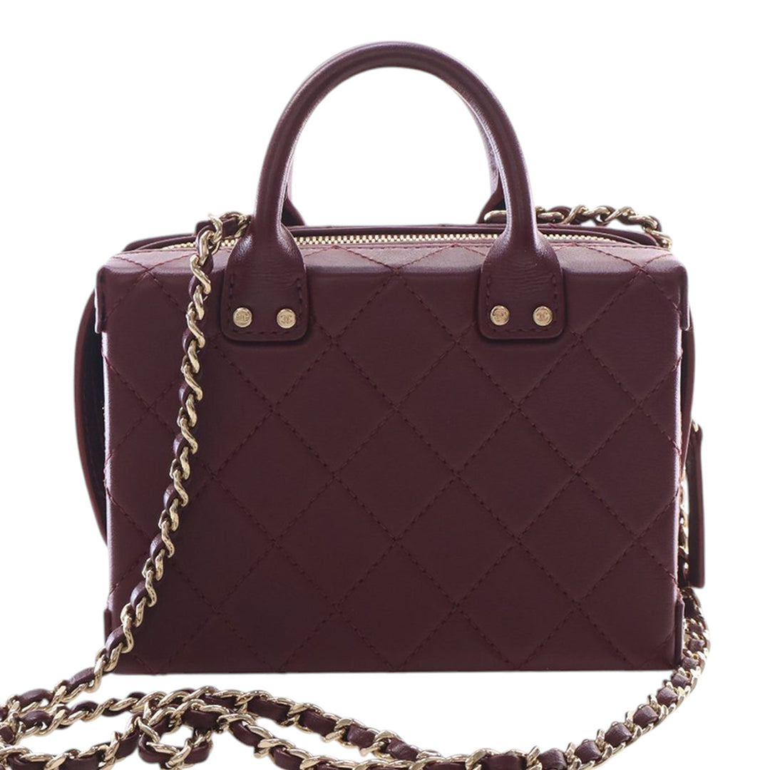 Chanel CC Matelassé Vanity Petit Cuir de veau