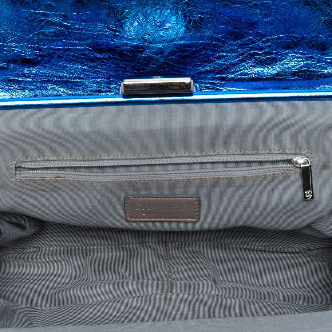 Chanel Multicolor Matelassé Metallic Cuir de veau Modern Chain à rabat Frame Sac Multi