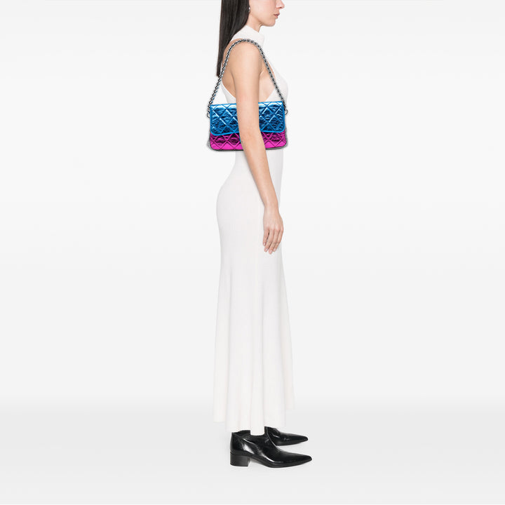 Chanel Multicolor Matelassé Metallic Cuir de veau Modern Chain à rabat Frame Sac Multi