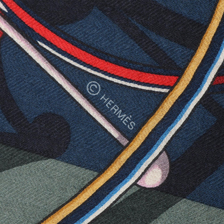 Hermès Voitures En Equilibre Shawl 140 Cachemire