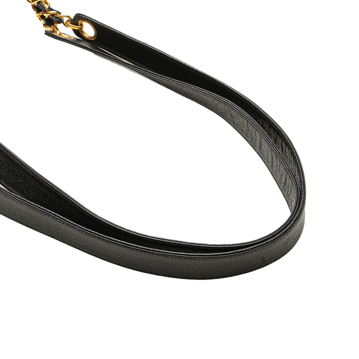 Chanel Caviar Front Pocket Chain Cabas Noir