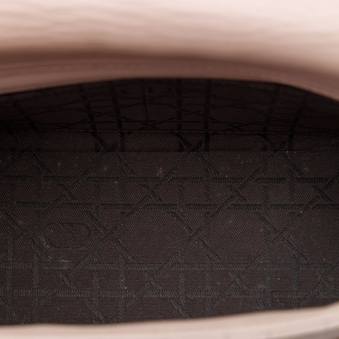Dior Cannage Lady Dior Double Sac à chaîne Cuir d'agneau Rose