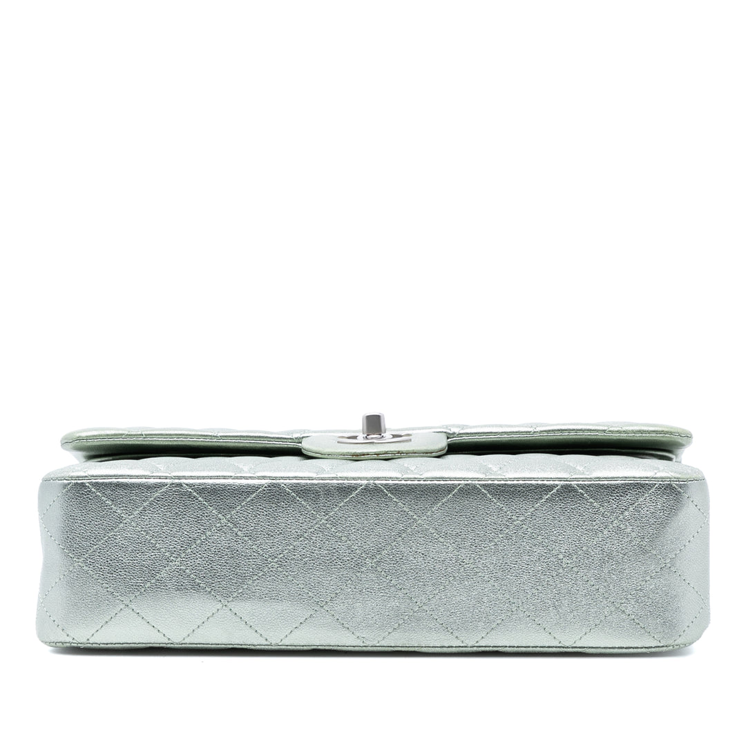 Chanel Medium Classic Metallic Cuir d’agneau Double rabat