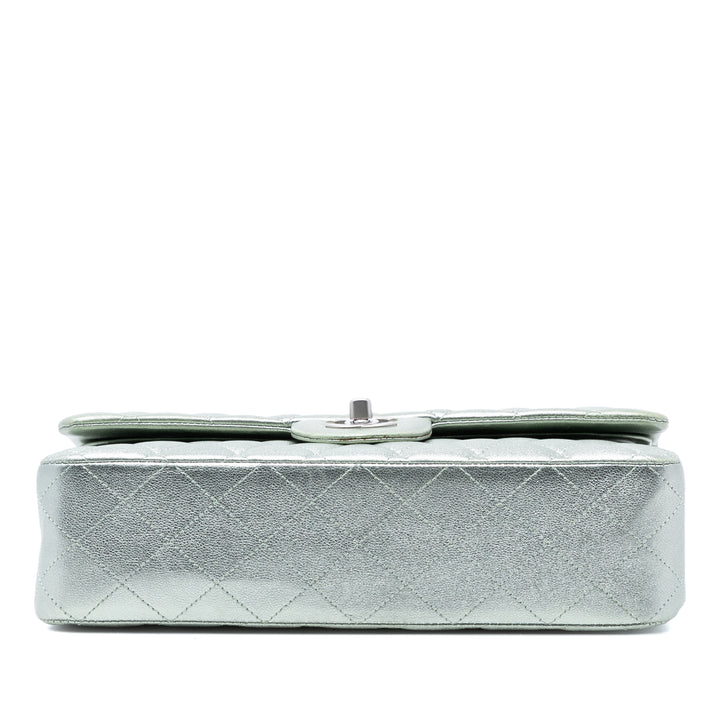 Chanel Medium Classic Metallic Cuir d’agneau Double rabat