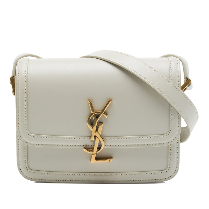 Saint Laurent Solferino Sac boîte Petit Cuir de veau Blanc – vue principale – GABY PARIS