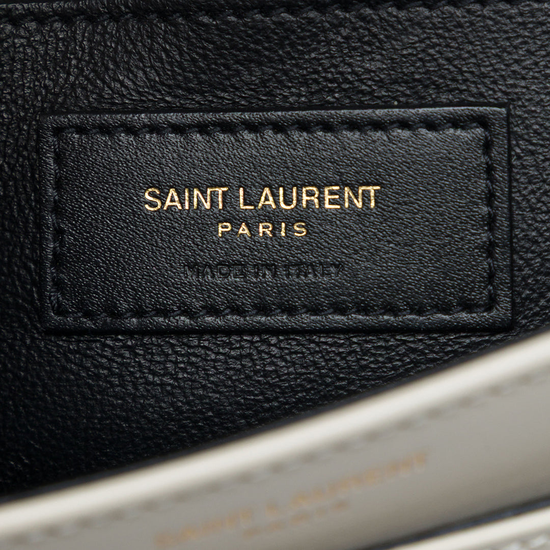 Saint Laurent Solferino Sac boîte Petit Cuir de veau Blanc – vue 5 – GABY PARIS
