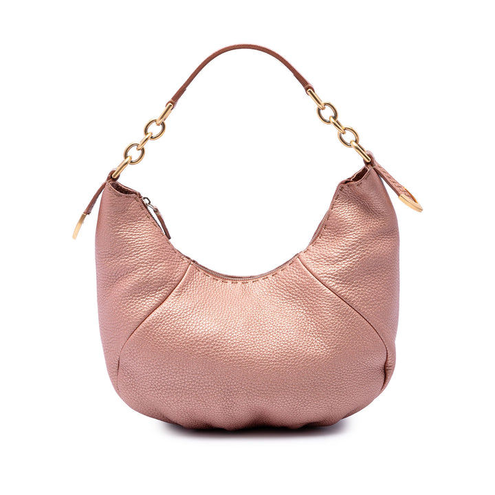 Fendi Métallisé Pebbled Selleria Sac Cuir