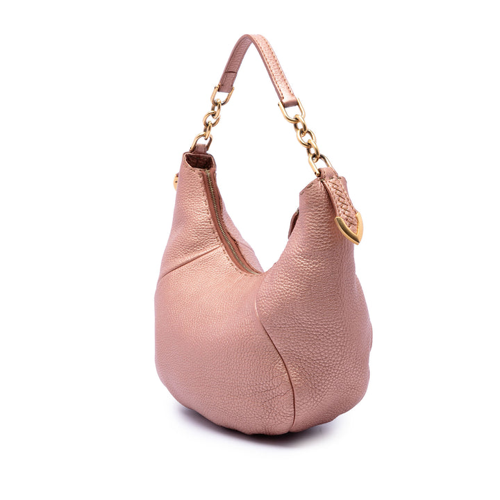 Fendi Métallisé Pebbled Selleria Sac Cuir