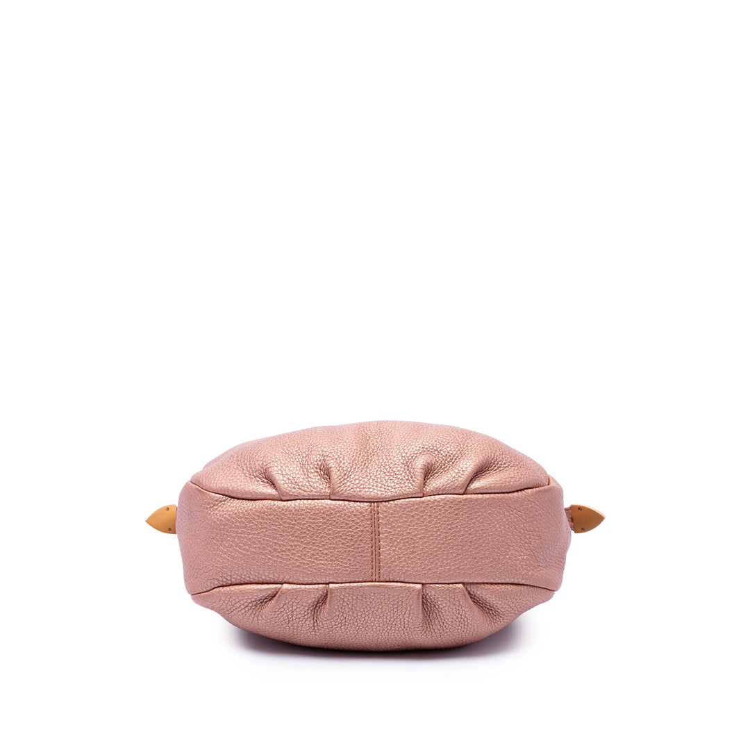 Fendi Métallisé Pebbled Selleria Sac Cuir