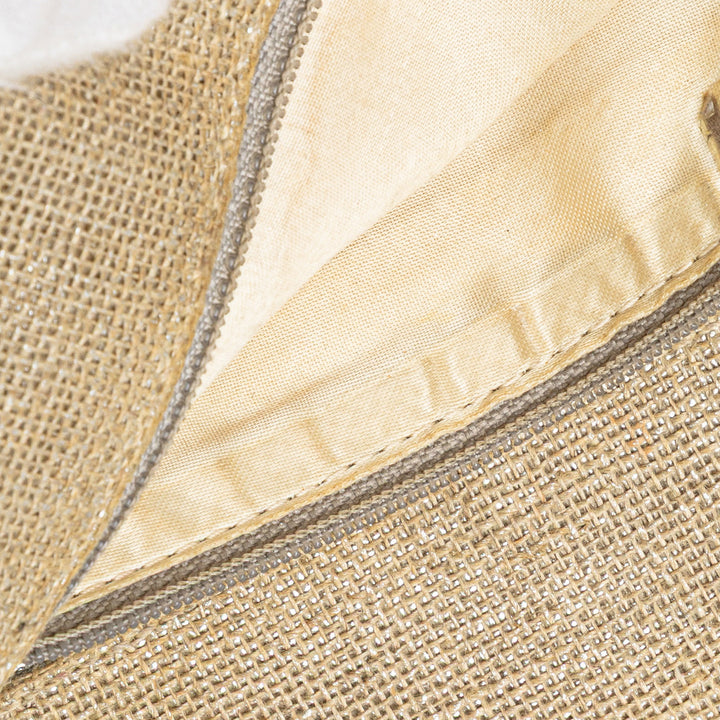 Chanel CC Stitched Linen Chain Cabas