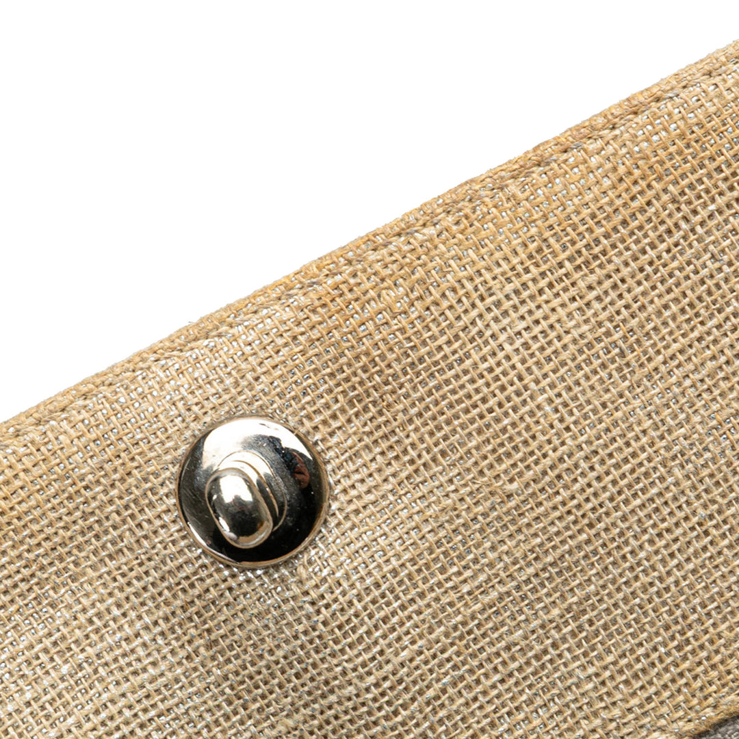 Chanel CC Surpiqué Lin Cabas chaîne