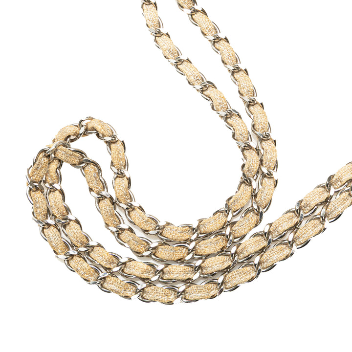 Chanel CC Surpiqué Lin Cabas chaîne