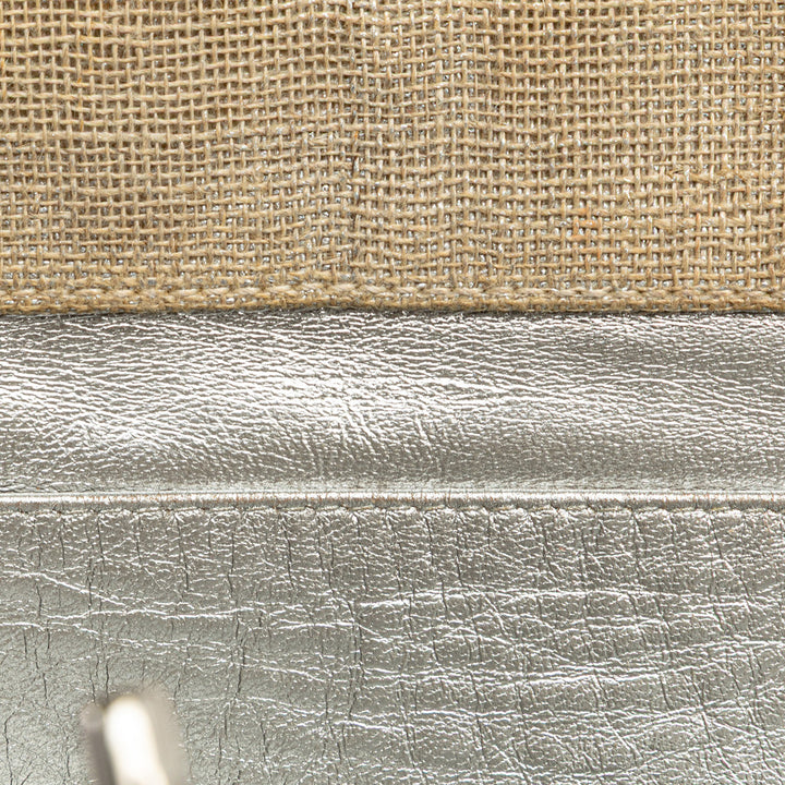 Chanel CC Stitched Linen Chain Cabas