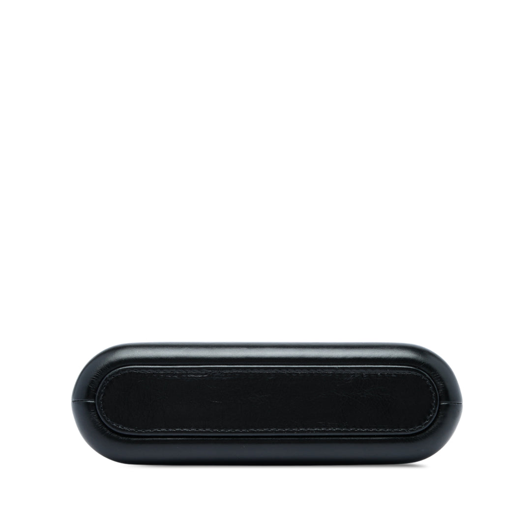 Chanel Pochette Bicolore vieilli Gabrielle Double Zippé avec chaîne Cuir de veau Noir – vue 3 – GABY PARIS