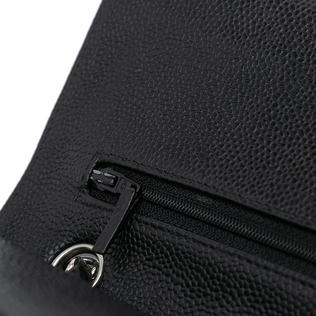 Medium Classic Caviar Double Flap Black - Gaby Paris