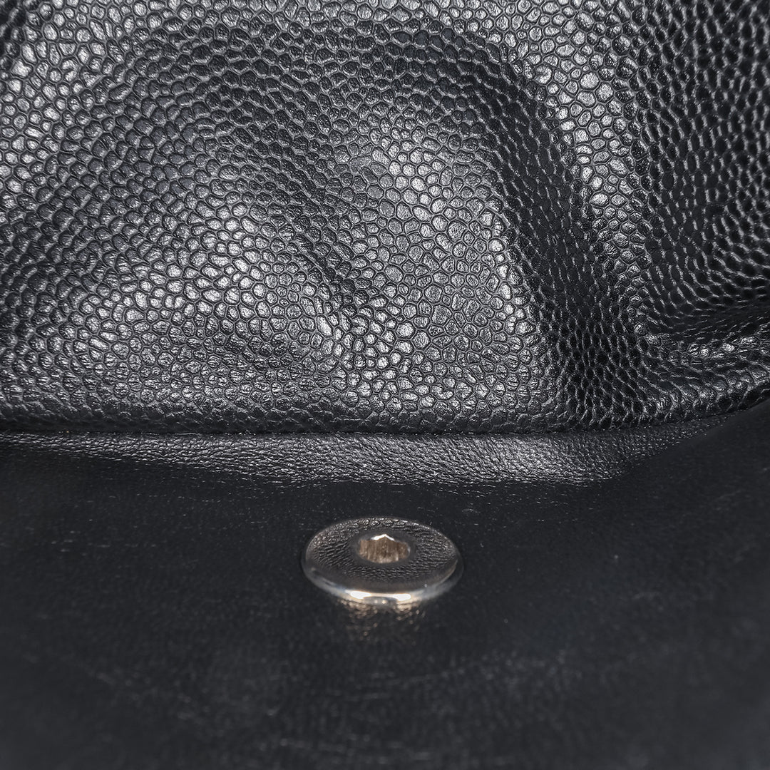 Medium Classic Caviar Double Flap Black - Gaby Paris