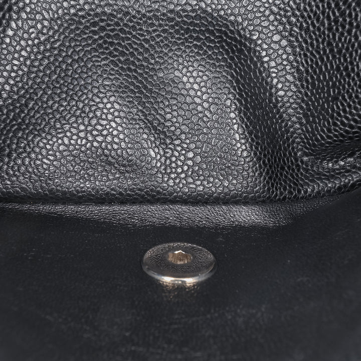 Medium Classic Caviar Double Flap Black - Gaby Paris