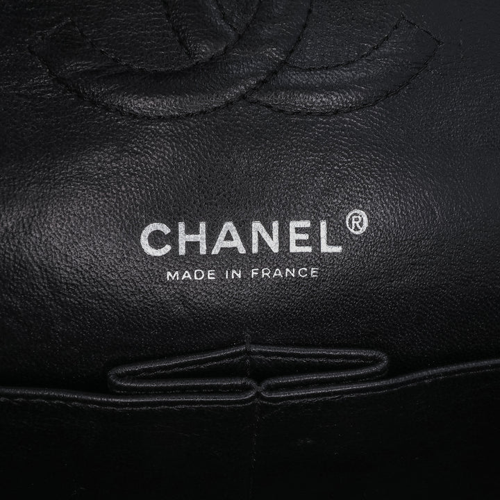 Medium Classic Caviar Double Flap Black - Gaby Paris