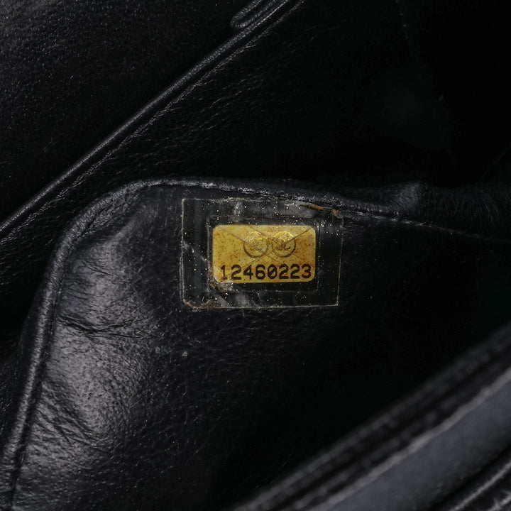 Medium Classic Caviar Double Flap Black - Gaby Paris