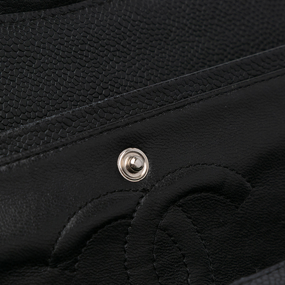 Medium Classic Caviar Double Flap Black - Gaby Paris