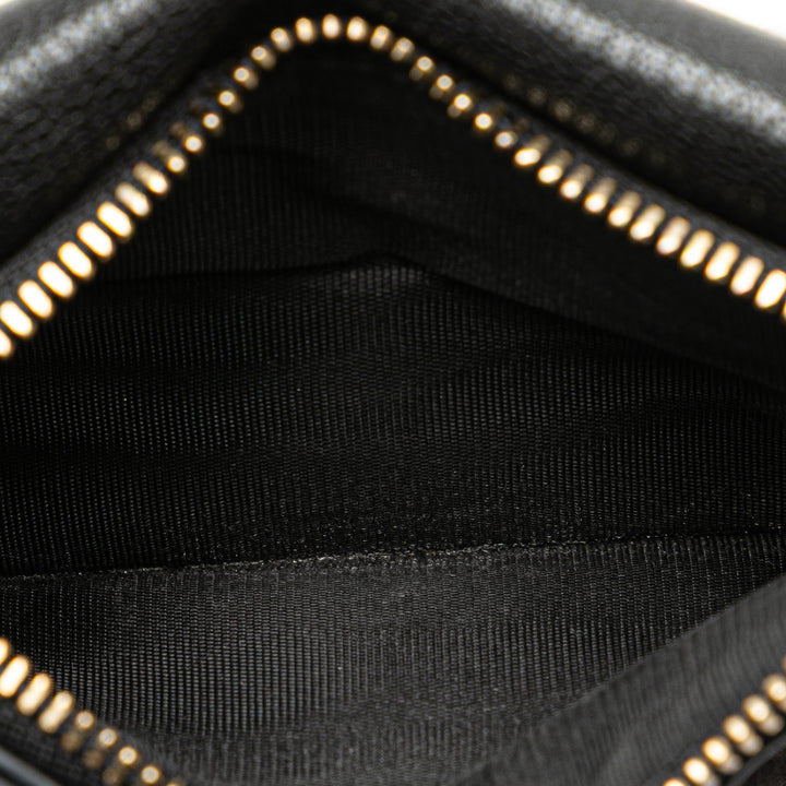 Goatskin Saddle Cosmos Zipped Card Holder Black - Gaby Paris