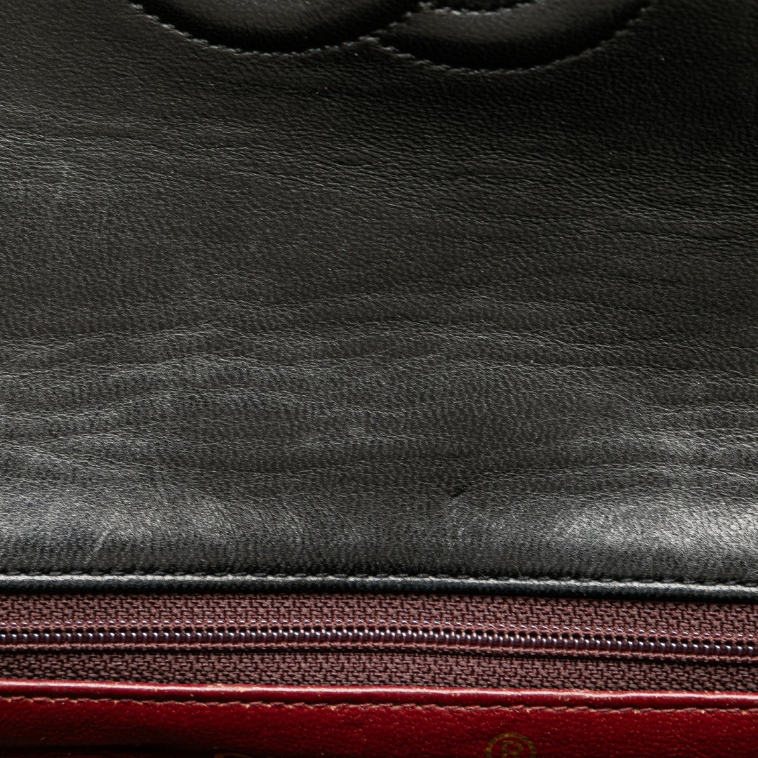Mini Square Classic Lambskin Single Flap Black - Gaby Paris