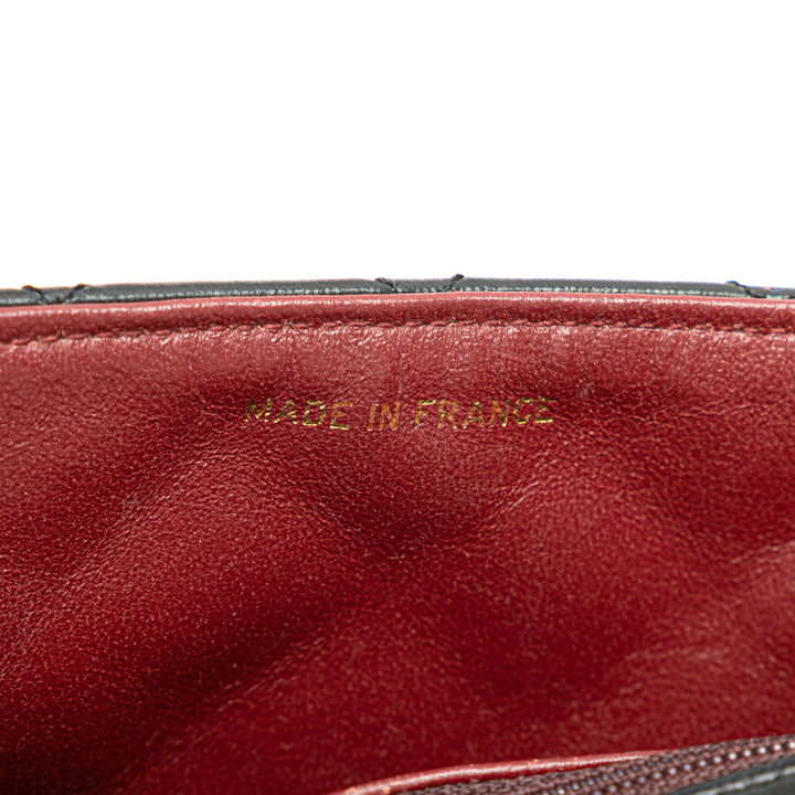 Mini Square Classic Lambskin Single Flap Black - Gaby Paris