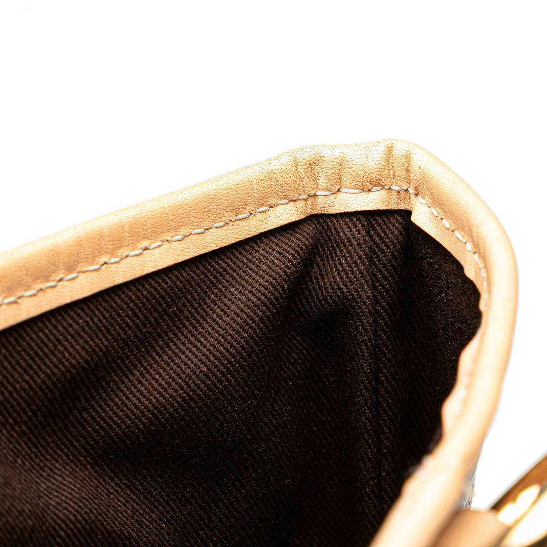 Macadam Coated Canvas Vertical Tote Brown - Gaby Paris