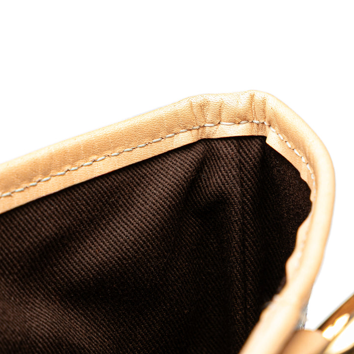 Macadam Coated Canvas Vertical Tote Brown - Gaby Paris