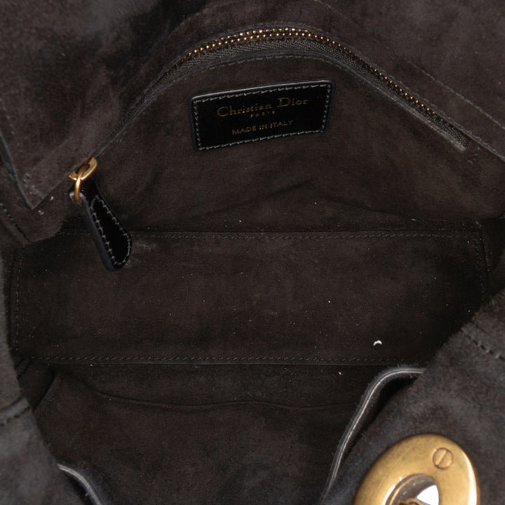 Small Crinkled Patent Cannage My ABCDior Lady Dior Black - Gaby Paris