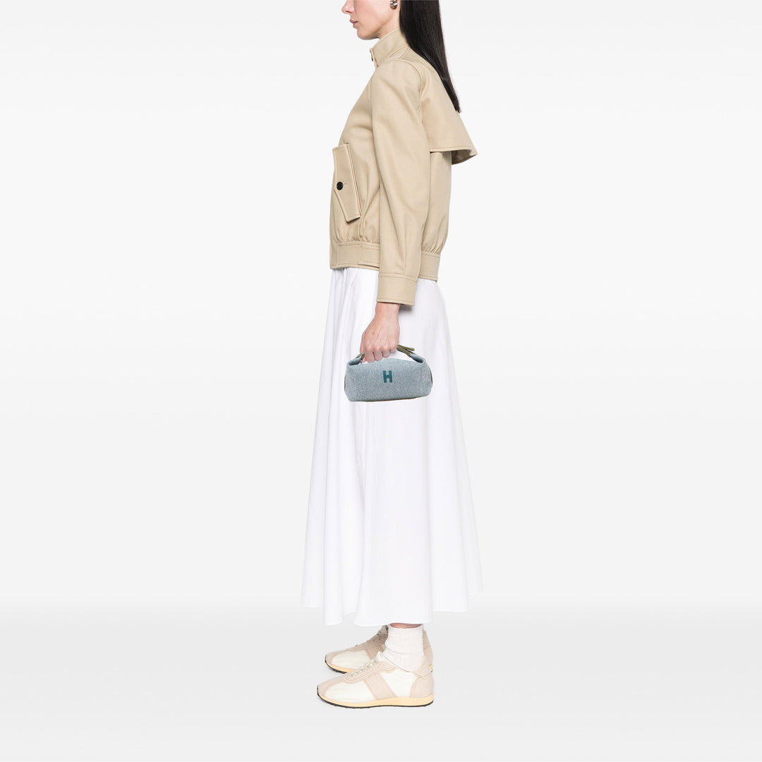 Small Wool Bride A Brac H Natte Case Blue - Gaby Paris