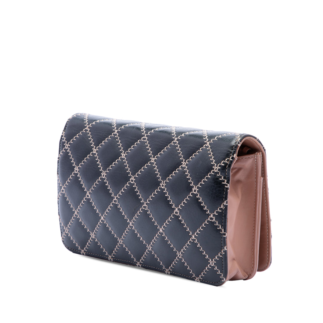 Chanel Surpiqué CC Matelassé Cuir de veau Wallet on Chain