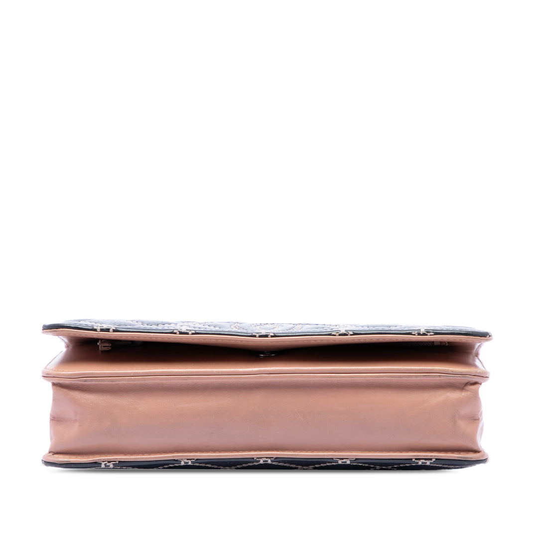 Chanel Surpiqué CC Matelassé Cuir de veau Wallet on Chain