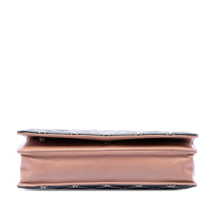 Chanel Surpiqué CC Matelassé Cuir de veau Wallet on Chain