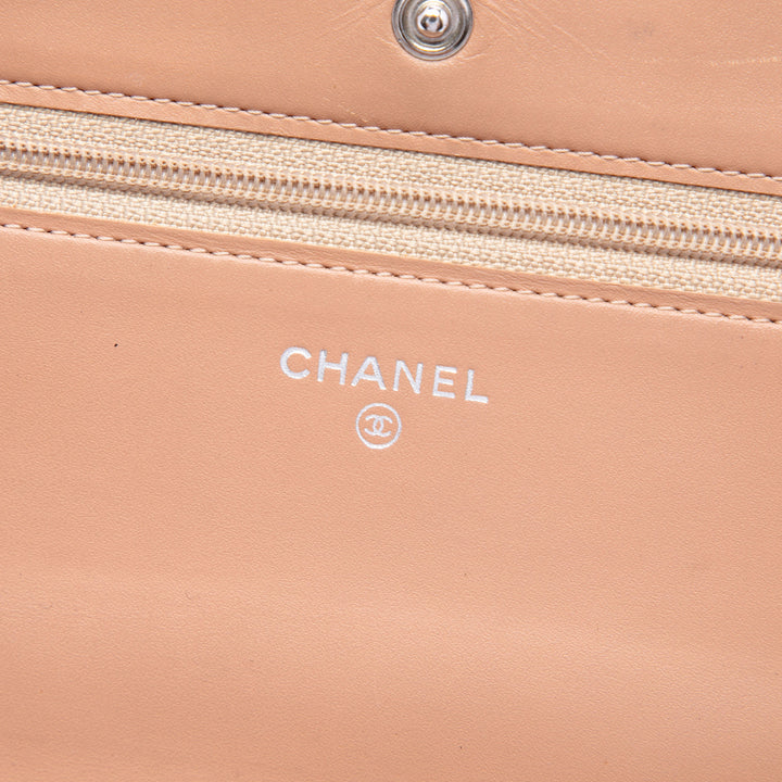Chanel Surpiqué CC Matelassé Cuir de veau Wallet on Chain