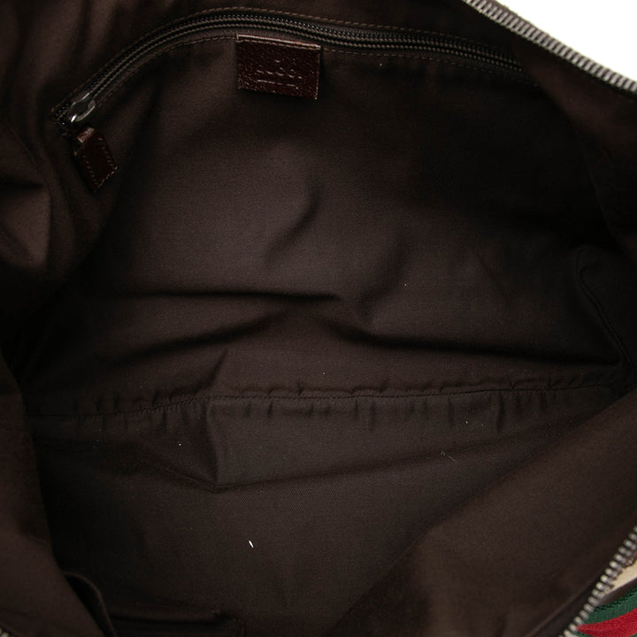 GG Web Half Moon Tasche Beige