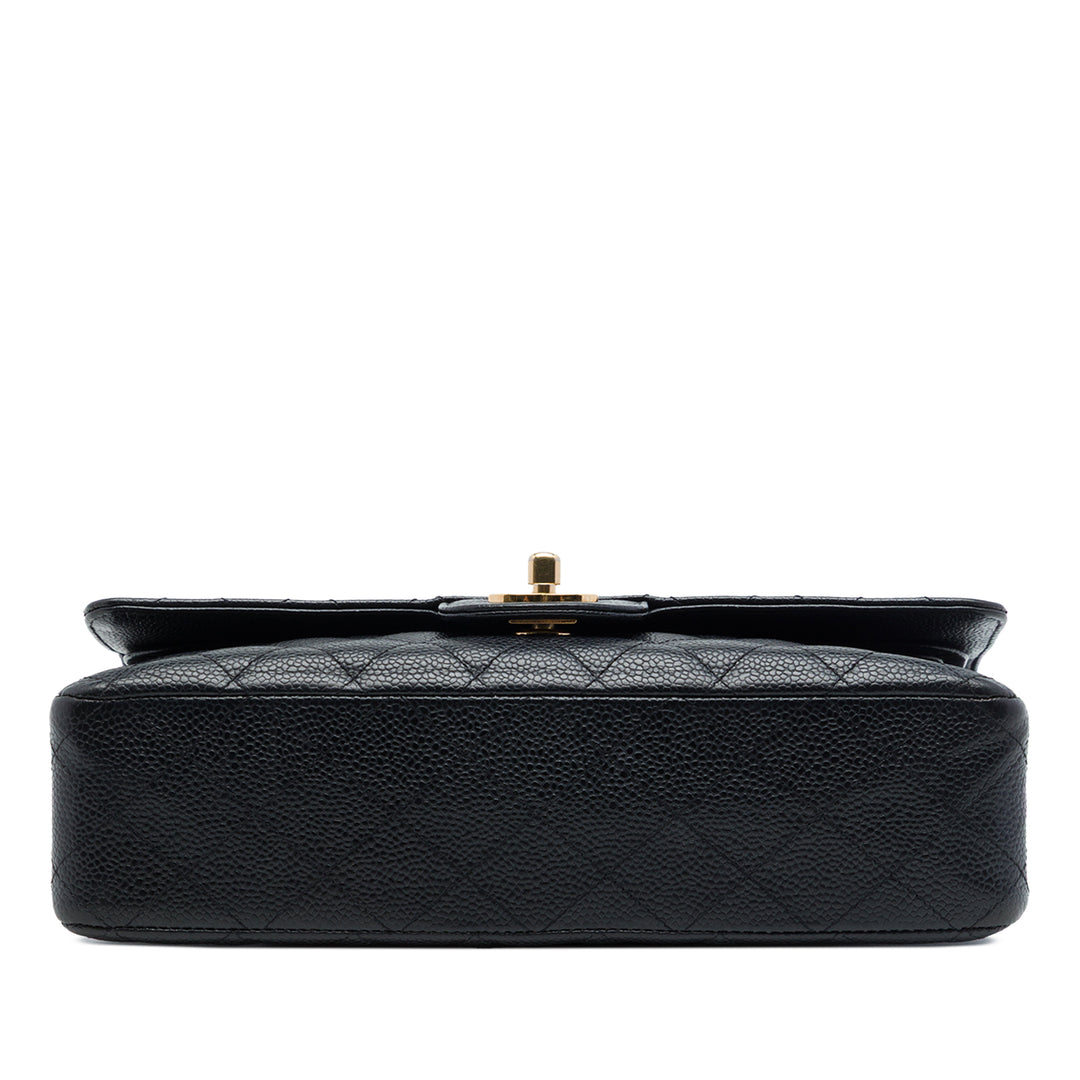 Chanel Classic Double rabat Moyen Cuir caviar Noir – vue 3 – GABY PARIS