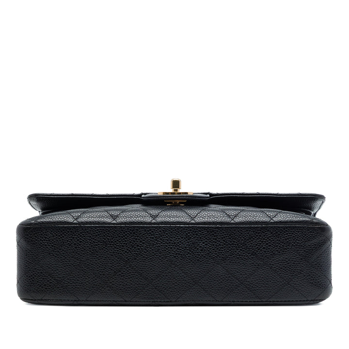 Chanel Classic Double rabat Moyen Cuir caviar Noir – vue 3 – GABY PARIS
