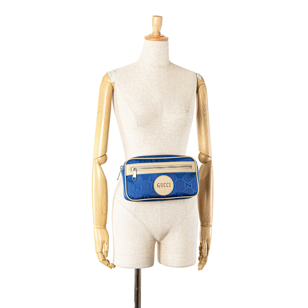 GG Nylon Off The Grid Belt Bag Blue - Gaby Paris