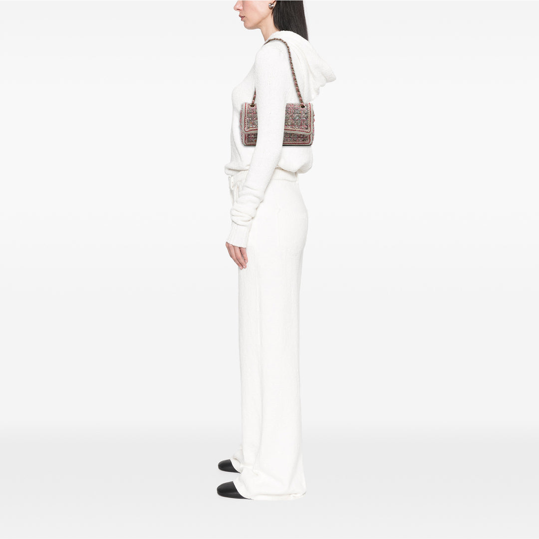 Chanel Medium Classic Tweed Braided Double rabat Rose – GABY PARIS Authentique