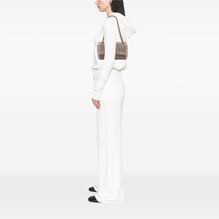 Chanel Medium Classic Tweed Braided Double rabat Rose – GABY PARIS Authentique