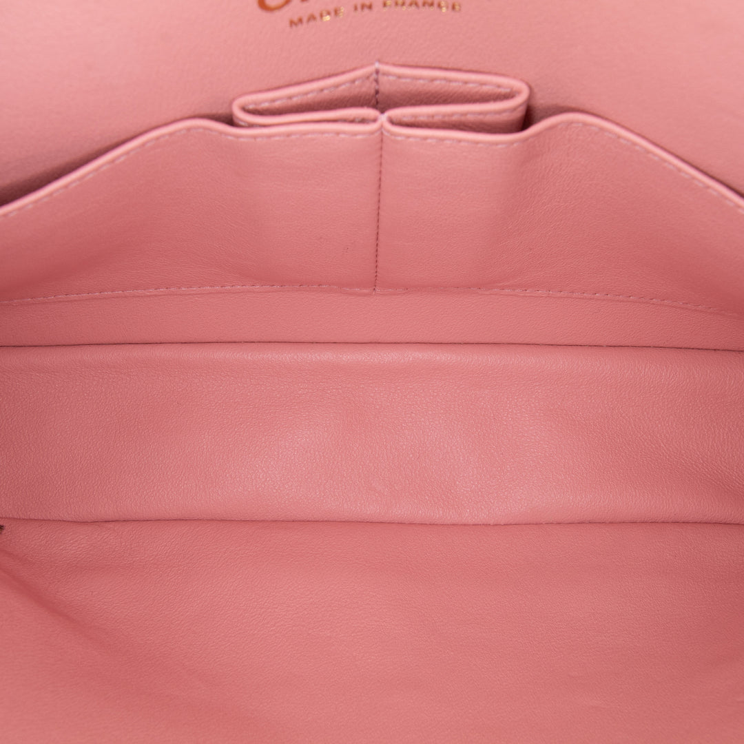 Chanel Medium Classic Quilted Tweed Braided Double rabat Rose